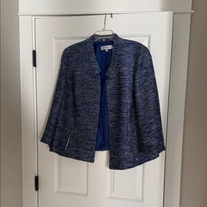 Kasper Women's Navy Textured Blazer